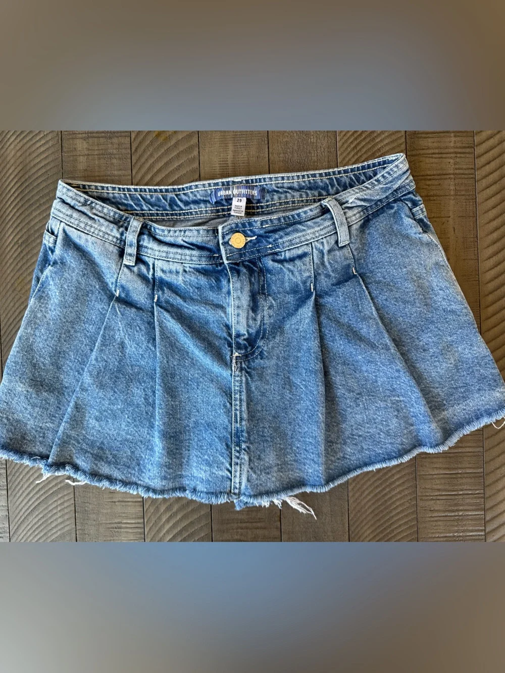 Urban Outfitters Mia Pleated Denim Mini Skort Women’s Size 29